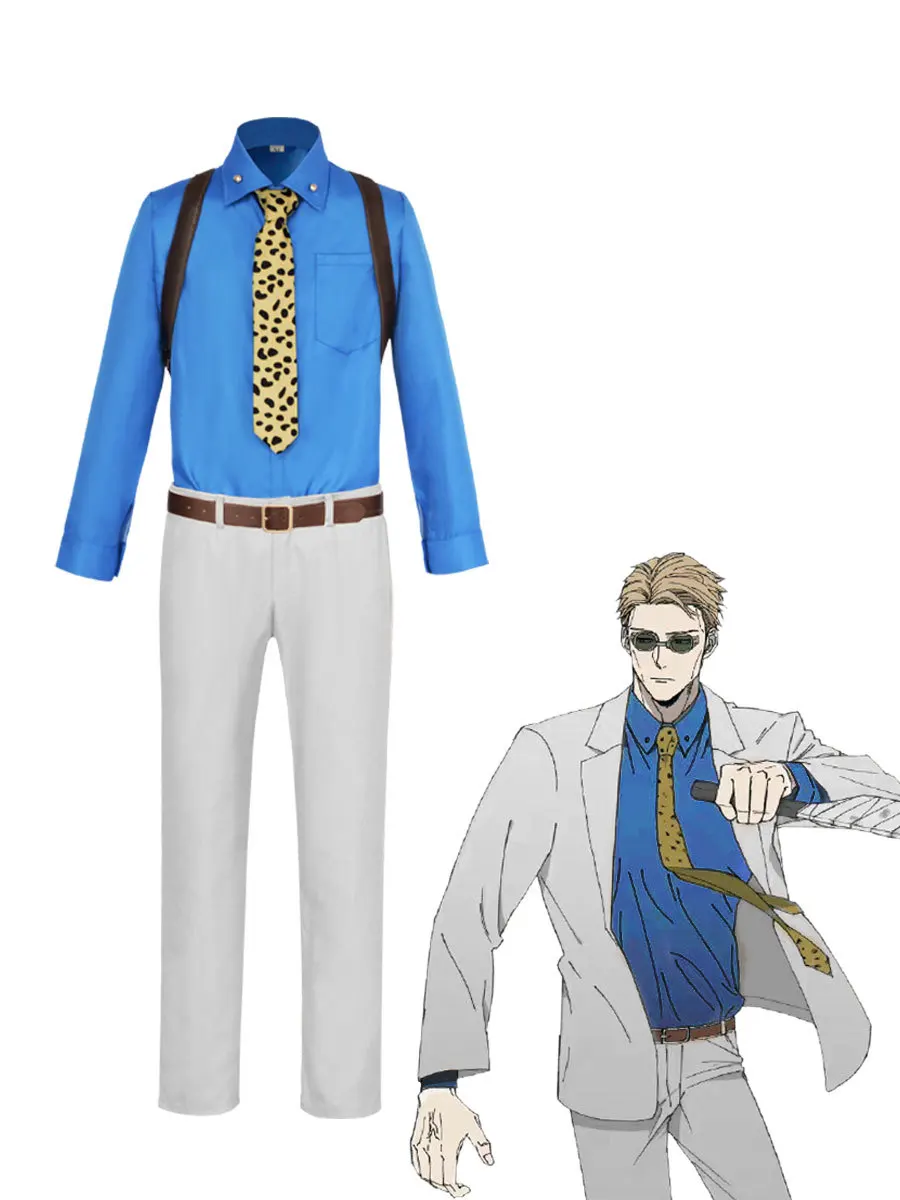 JJK 나나미 코스프레 의상 Jujutsu Kaisen Kento 나나미 역할 놀이 흰색 정장 검은 셔츠 복장 할로윈 코스프레 파티 남성용