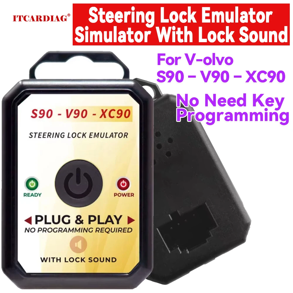 

For V-olvo S90 – V90 – XC90 Steering Lock Emulator Simulator With Lock Sound NEW Steering Lock Emulator Simulator For Volvo