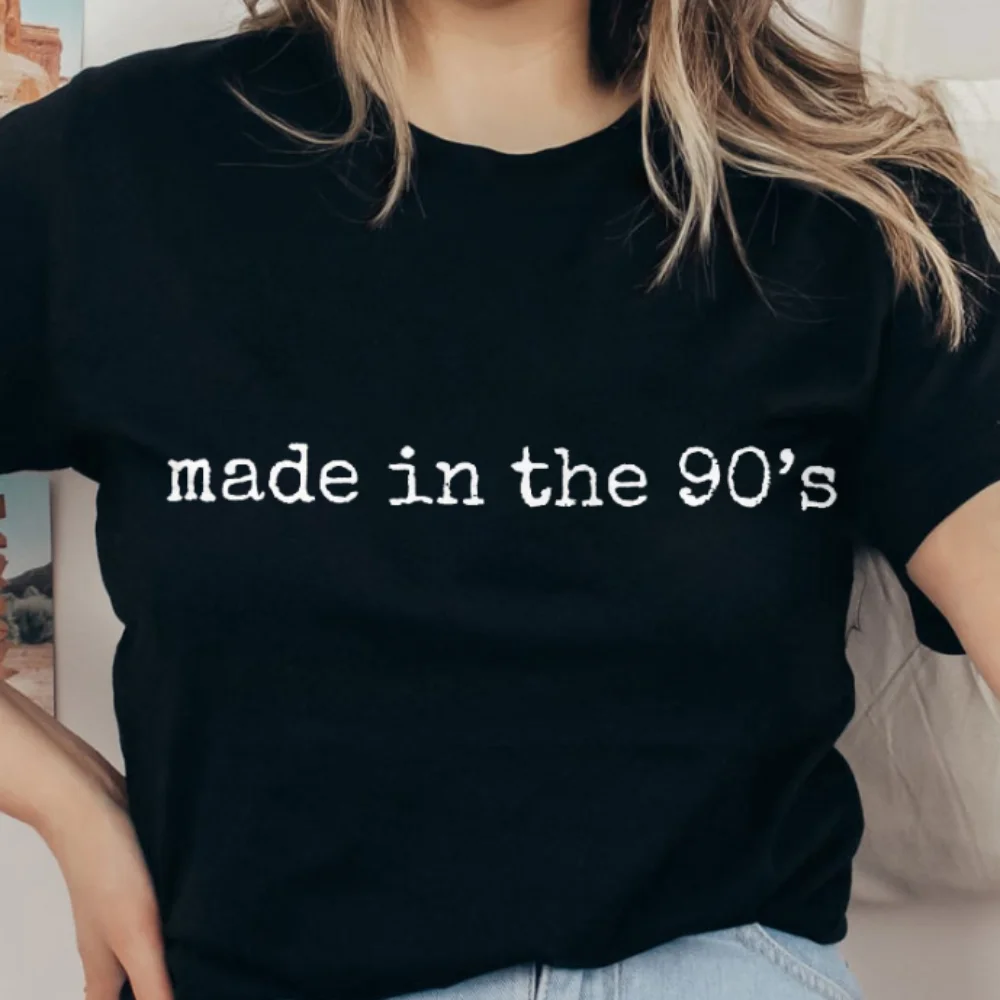 

Футболка Made In The 90's с буквенным рисунком, футболка из чистого хлопка, летние топы с короткими рукавами, винтажная уличная одежда в стиле ретро для женщин и мужчин