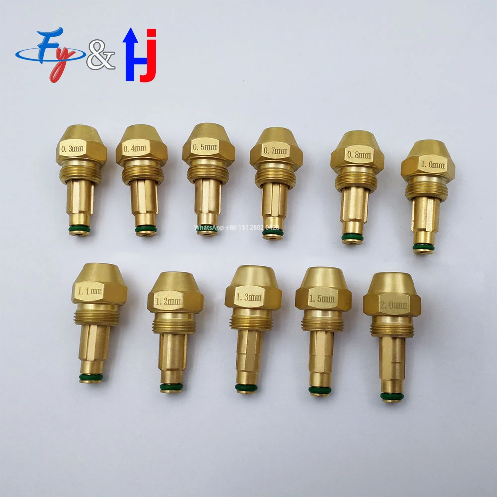 Brass Siphon Waste Oil Burner Nozzle, Diesel Heavy Fuel Jet, Cone Spray, Air Atomizing, Industry Boiler Combustion Injector