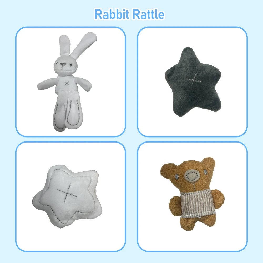 Neue Hängende Baby Krippe Kaninchen Rassel Sicherheit Sitz Plüsch Spielzeug Multifunktionale Baby Schlaf Begleiter Hängende Dekoration Geschenk