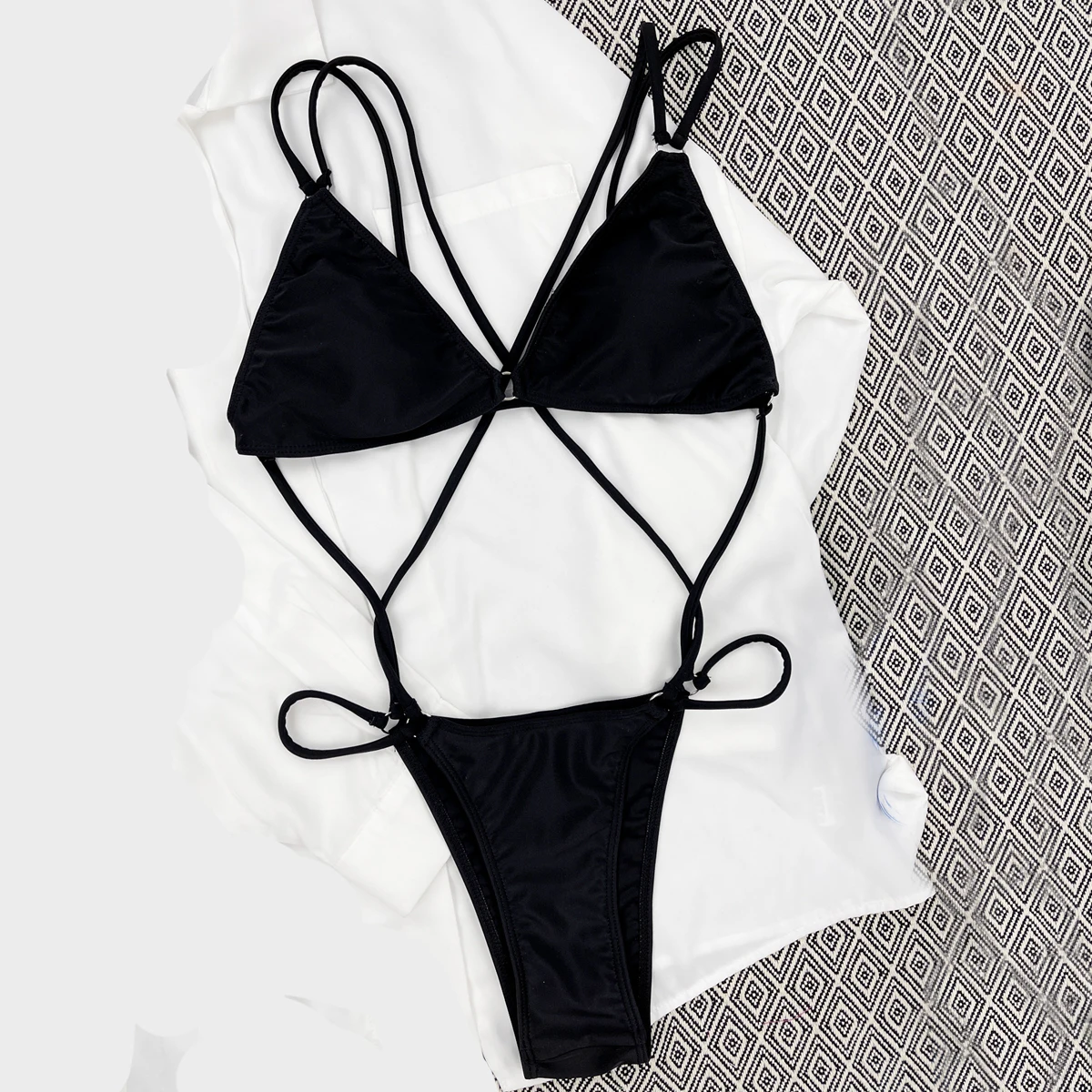 Girl's Wrap Around Cross Back One Piece Sexy Swimsuit Eco-Friendly Packing