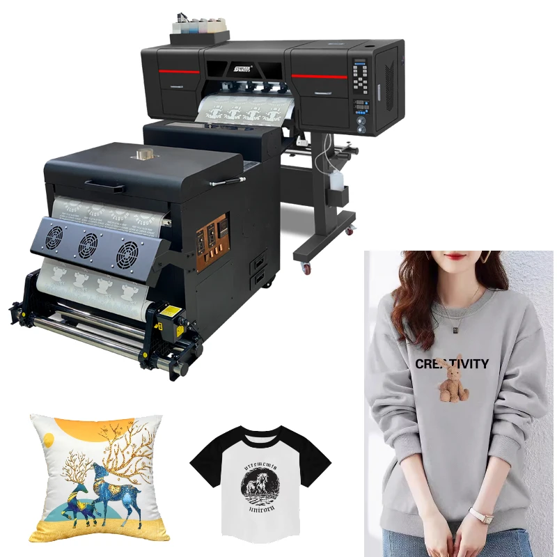 24Inch T-Shirt Printing Machine Heat Transfer Dtf Printer 60Cm White Ink Direct To Pet Film Xp600 I3200 A1 Dtf Printer