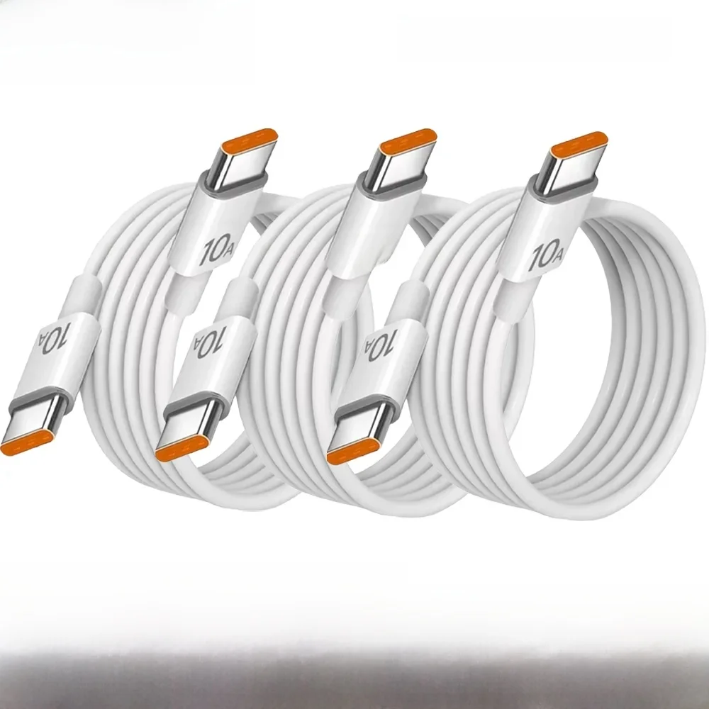 NNBILI 3szt Uniwersalna szybka ładowarka 120W 10A PD Podwójny kabel szybkiego ładowania typu C Przewód do Samsung iPhone 15 16 HUAWEI — zdjęcie 2