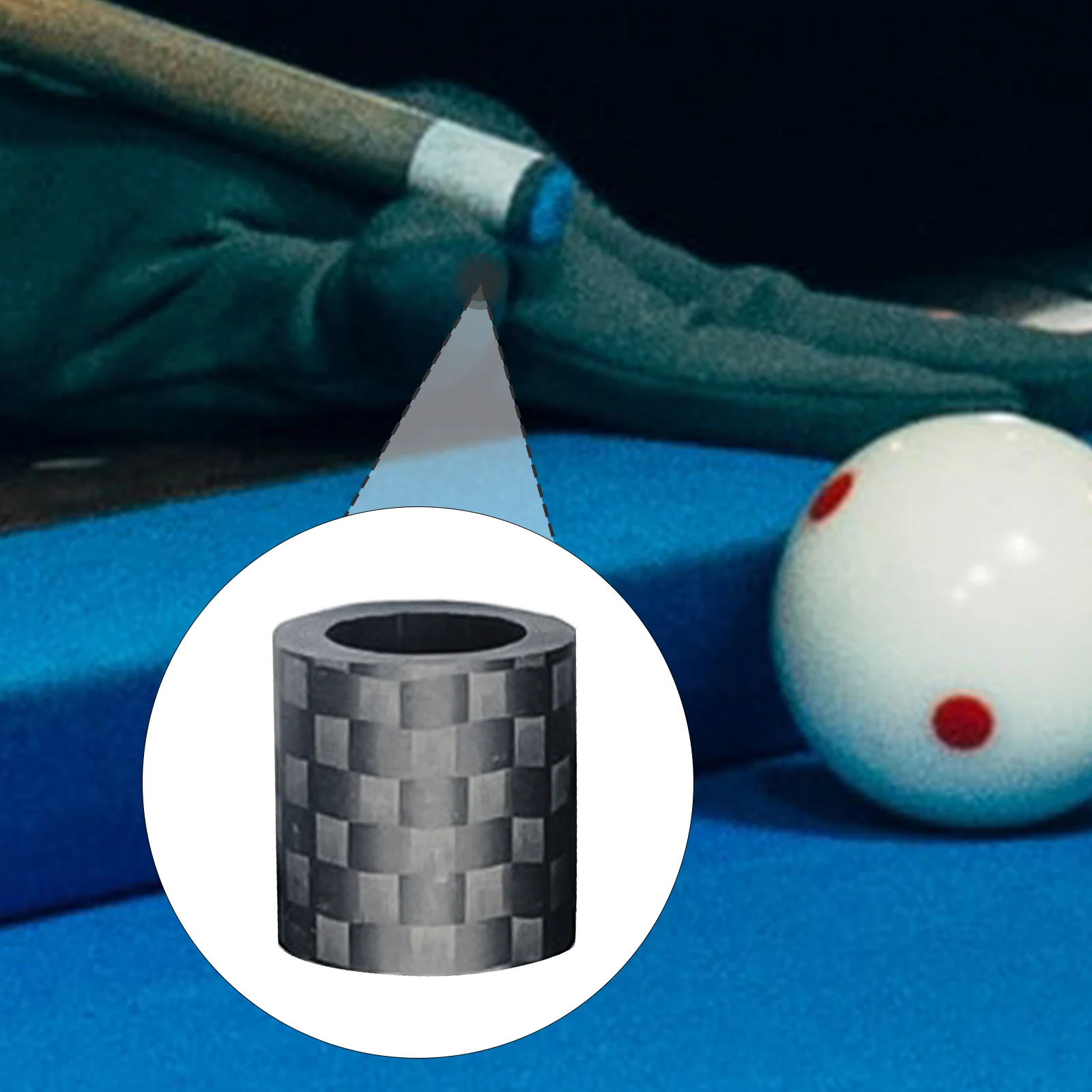 

High Quality Billiard Cue Carbon fiber Ferrule Tube, Snooker Repair Parts, Professional Replacement Pool Tip, Pool Cue Ferrule