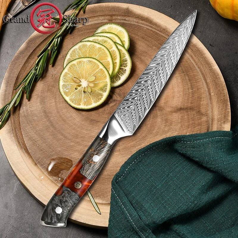 Chef Steak Knife Set Damascus Steel 67 Layers Japanese Knife Utility Paring Tomato Cutting Slicing Cooking Universal Tools