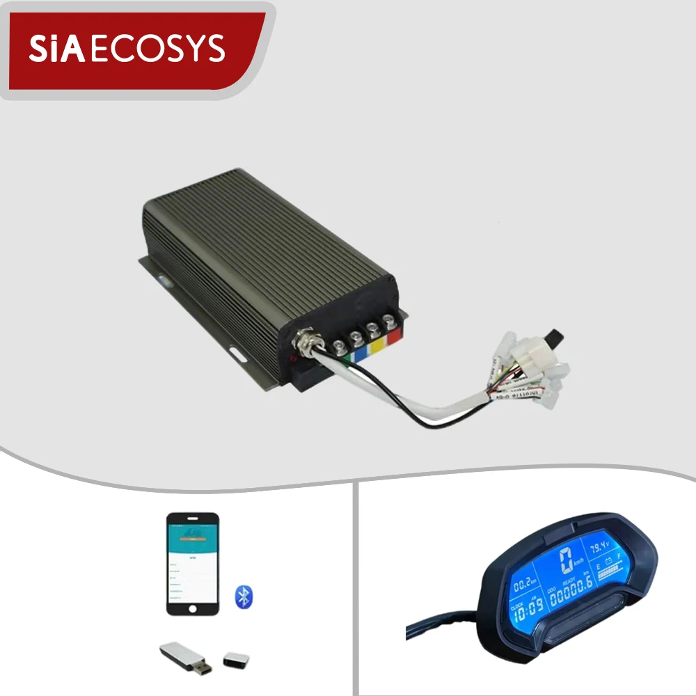 

Sabvoton SVMC72150 72V 150A Controller and CT-22 Display Kit for 3000W E-Scooter/E-Motorcycle, 70KPH Sine Wave