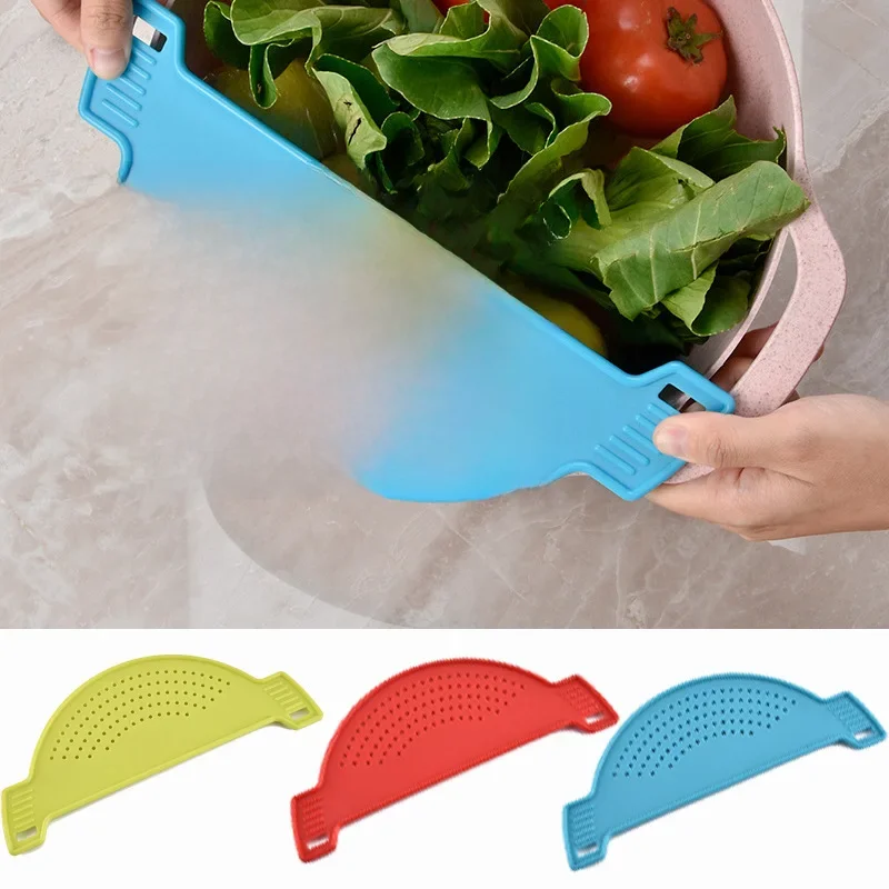Sitko do garnków Plastikowe makaron Spaghetti Praktyczne narzędzie do opróżniania Sitko do garnków Ociekacz do garnków do domowej kuchni Łatwe opróżnianie — zdjęcie 2