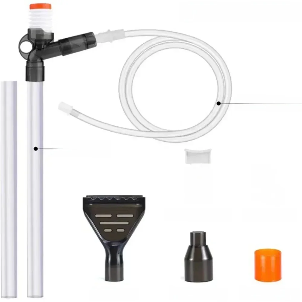 AliExpress NONE Aquarium Water Change Pump Press-Type Siphon Gravel Cleaning Tools with Glass Scraper Fish Tank Water Flow Regulat Pump