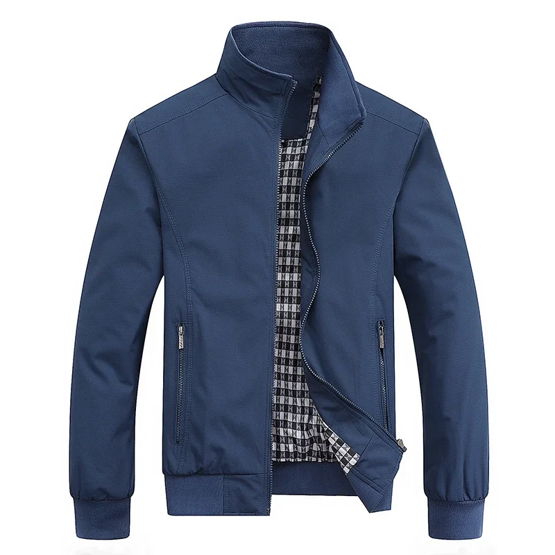 2025 Lente Herfst Casual Solid Fashion Slim Bomberjack Mannen Overjas Nieuwe Collectie Baseball Jassen heren Jas M-6XL 8XL Top - afbeelding 2