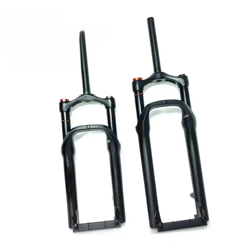 AliExpress NONE Bicycle Snow Bike rim Suspension fork 20/26inch Aluminum Alloy Air pressure Quick Release Bicycle Fork for fatbike 26x4" 20x4"