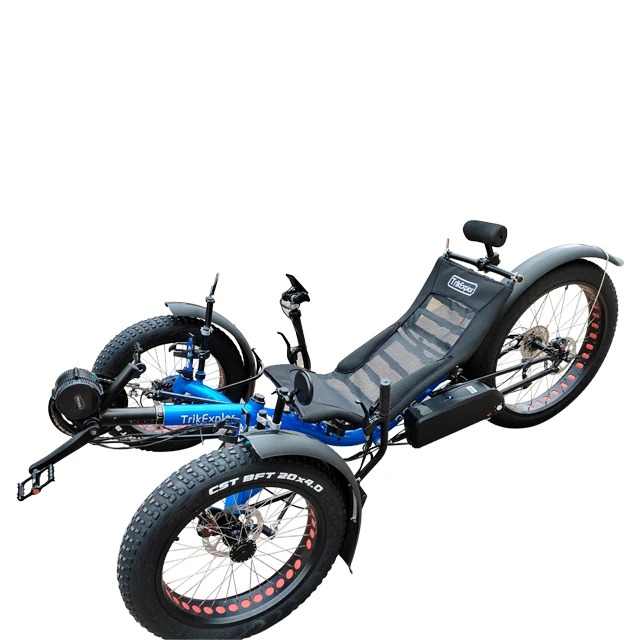 Outdoor Fun Drifting Off-road 500watt Motor 4.0inch Fat Tire Electric Recumbent Trike