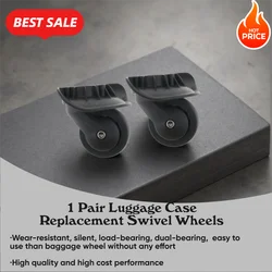 1 Pair Universal Swivel Luggage Suitcase Wheel Replacement Caster A52-Size L Wear Resistant Silent for Bags Luggage Suitcase
