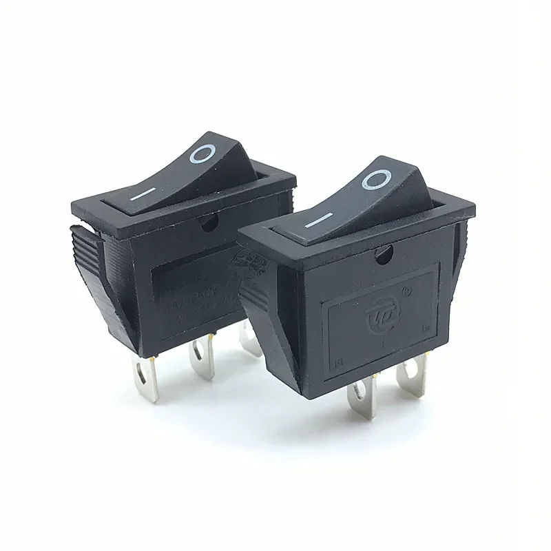 5 sztuk KCD3 przełącznik kołyskowy 15A 250 V/20A 125VAC 2/3 pinów SPDT ON-OFF 2 pozycja czarny wyłącznik zasilania łodzi — zdjęcie 2