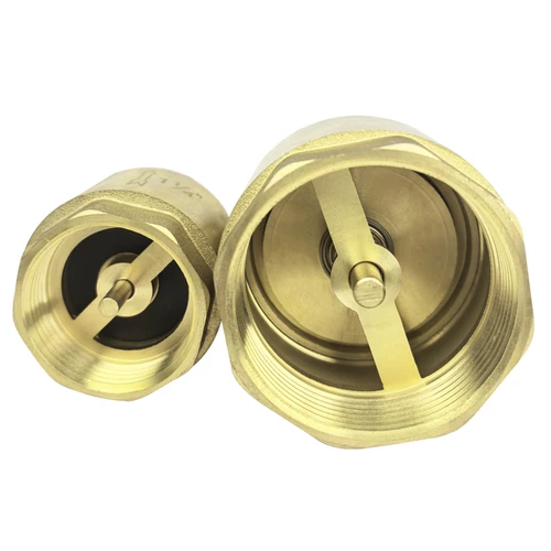 Imagen 2 del producto Válvula de retención de agua antiinversa gruesa de latón DN15 ~ DN100, rosca de tubo, tornillo interior liso, válvula de retención Vertical oscilante de resorte