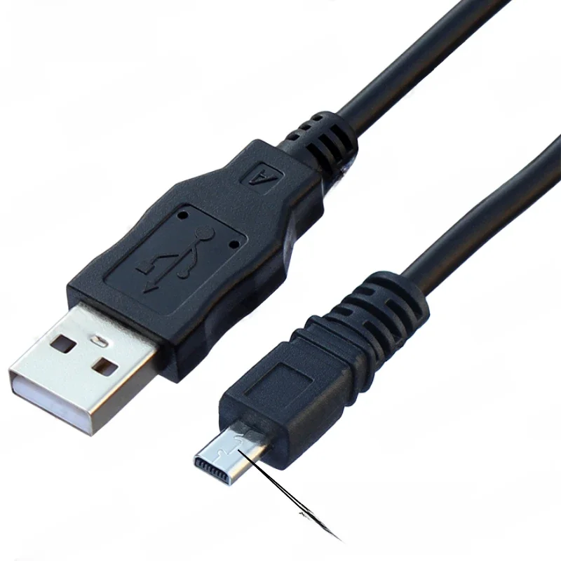 UC-E6 Aparat cyfrowy Kabel USB do transmisji danych Mini 8-pinowy kabel do transmisji danych Nikon CoolPix Fuji Panasonic Olympus Sony 1.5M 150cm — zdjęcie produktu 7