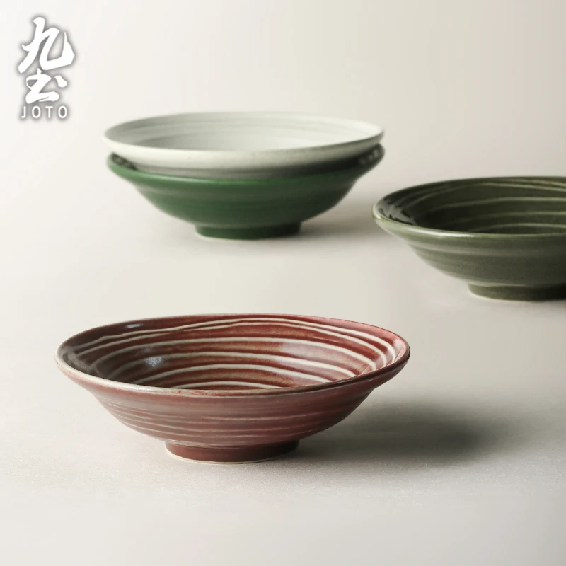 

JOTO Bottom-end plus top-end can't be taken for granted Handmade Ceramic Threaded Bowl CJR0596