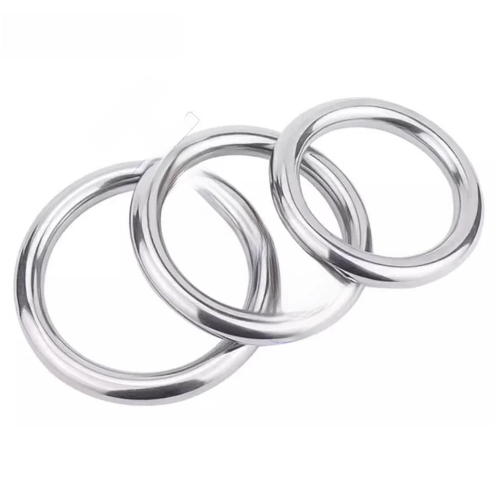 Pierścienie ze stali nierdzewnej 304 Solidny metalowy o-ring Bezszwowy o-ring Odporny na rdzę okrągły pierścień do makramy Hamak do łodzi Wieszak na pierścienie do jogi — zdjęcie 2