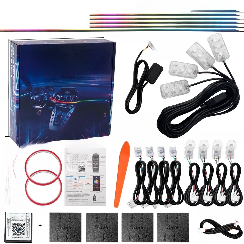 Kit de pièces de lampe en acrylique, bande lumineuse, contrôleur principal, tampon, pièces de contrôleur, haut-parleurs, escales 18/22 en 1, déconnexion 35cm, 75cm, 110cm