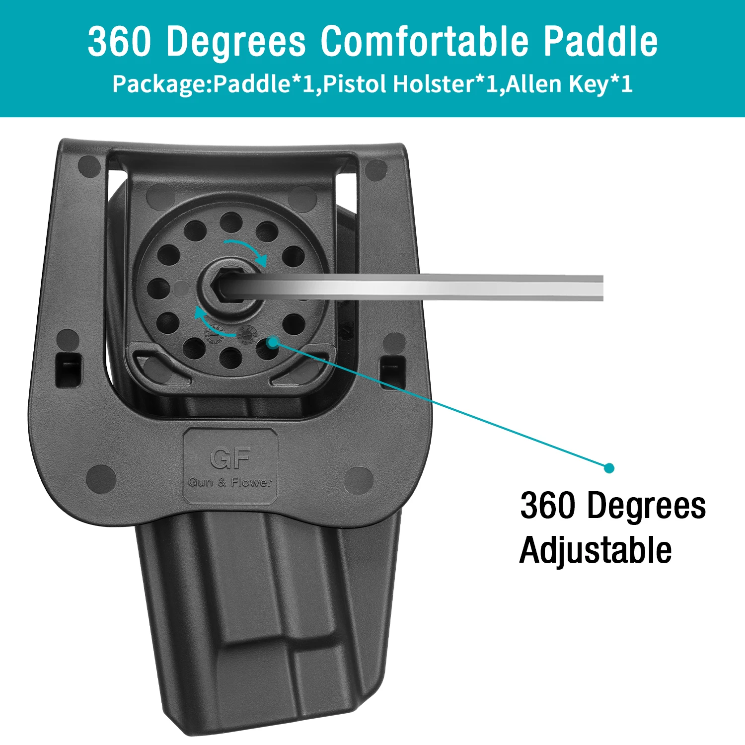 OWB Holsters for Glock 17/31( Gen1-5) / Glock 22(Gen 1-4) Pistol Level II Retention Military Tactical Paddle Polymer Grn Holders