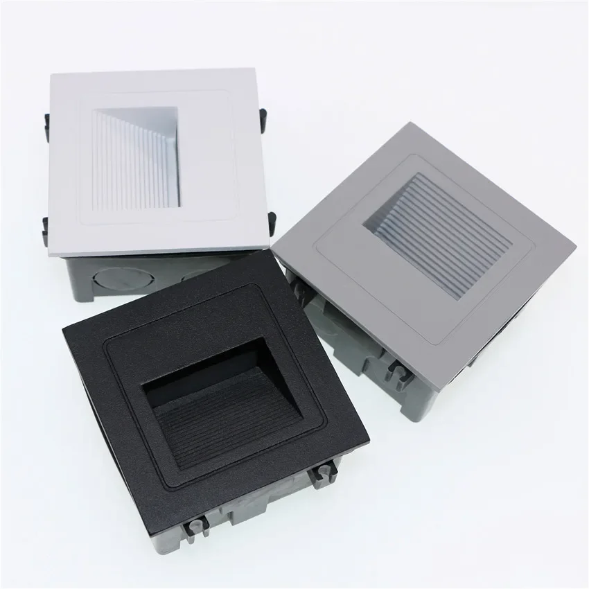 Feu de pied vers le bas étanche LED lumière d'escalier lumière de marche 5W 85-265V encastré dans la applique murale lumières de marche d'escalier intérieur/extérieur