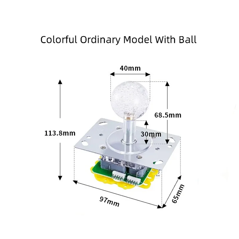 Ordinary Model Double Plug Colorful Lights Arcade Game Joystick Ball Amusement Machine Joy Stick