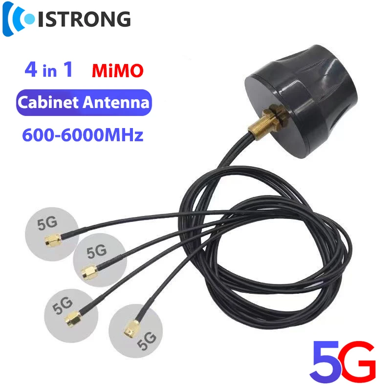 

5G 4G 3G 2G Full-Band Mimo Cabinet Antenna 8dBi Omni Signal Booster Amplifier Outdoor 4-in-1 Waterproof Antenna 600-6000MHz SMA