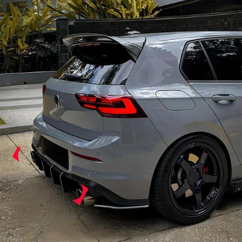Maxton Stijl Voor Vw Golf 8 MK8 GTI 2020-2024 Auto Gemodificeerde Achterbumper Lip Spoiler Diffuser Splitter Lip side Protector Body Kit - afbeelding 2
