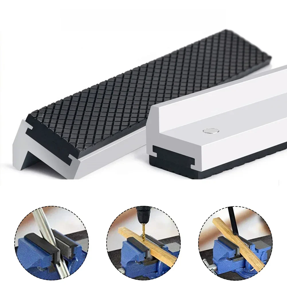 Bankschroef Magnetische Beschermhoes 2.5-8 ''Kaken Beschermen Cover Aluminium Rubber Handgereedschap Bank Bankschroef Beschermer Accessoires - afbeelding 2