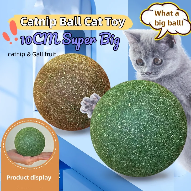 

4” Giant Catnip Gall Fruit Balls Lollipop Cat Huge Mint Licking Lollipop Organic Large Catnip Teeth Cleaning Ediable Chew Toys