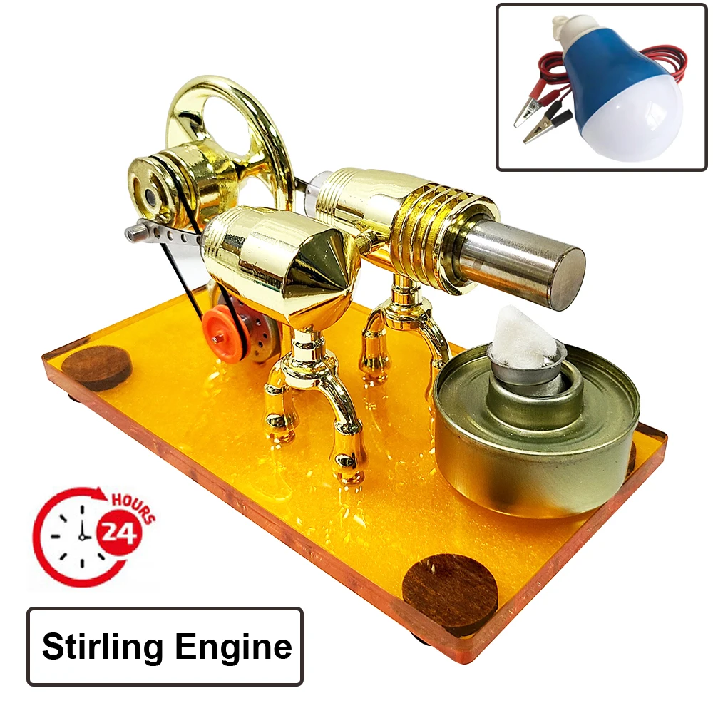 

DIY Model Kit Stirling Engine Steam Engine Alternator Science and Education Physics Steam Power Experiment Toy Gift