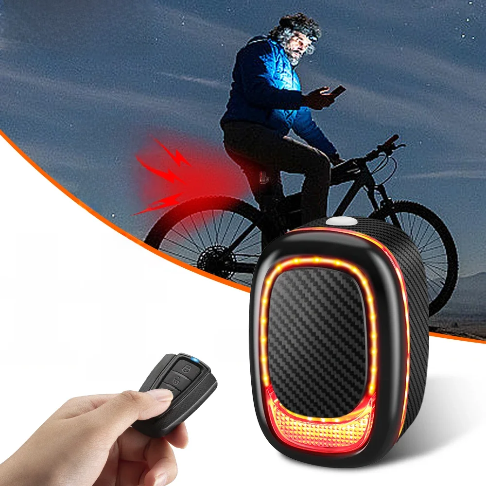 AliExpress Camluxy Anti-Theft Bike Alarm Remote Control Bike Taillight Bicycle Vibration Alarm 115dB Auto Brake