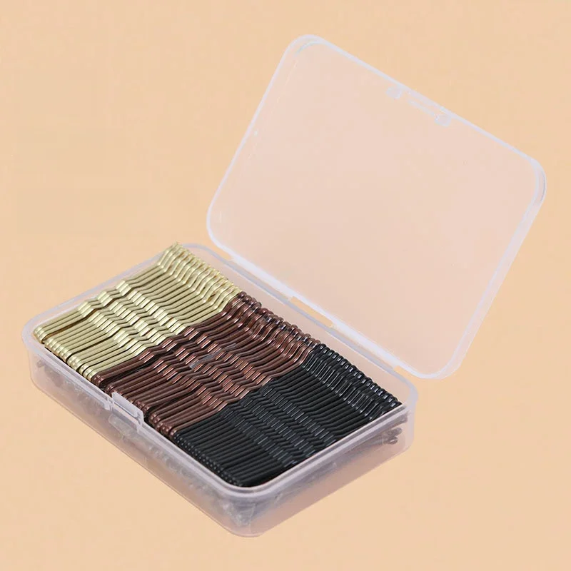 50-150 pièces 5cm vague épingle à cheveux alliage or noir épingles à cheveux Simple pince à cheveux Barrette pour mariage mariée femmes filles coiffures outil