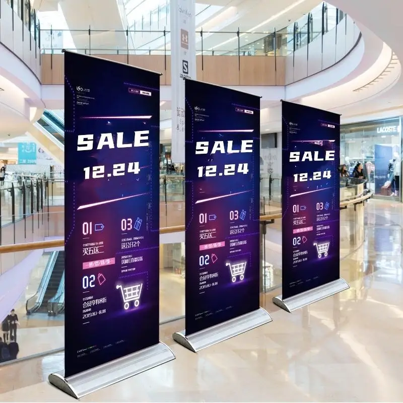 Waterproof Advertising Exhibition Premium Digital Roll Up Banner Stand Roll Up Banners Standing Banner