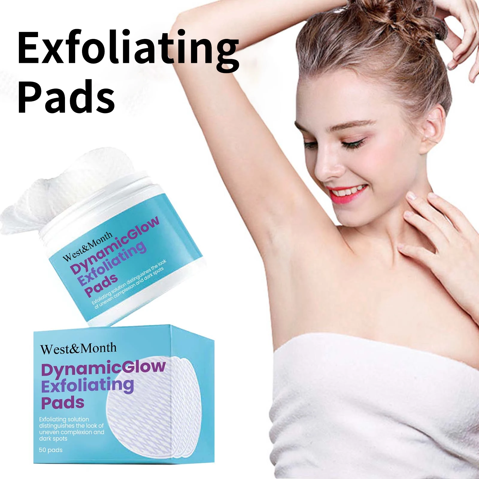 الغرب والشهر 50 قطعة منصات التقشير تنظيف الجلد الميت الإبطين الساقين أجزاء خاصة تفتيح الميلانين الجلد الرقيق منصات نظيفة يوميا #1