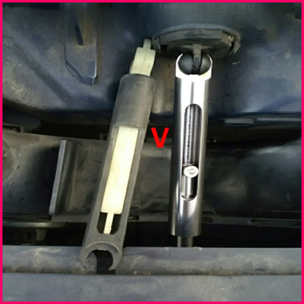 Aluminiowy drążek zwalniający maskę silnika Osłona przedniego grilla Blokada maski Zatrzask łączący do ford focus 2 mk2 c-max akcesoria tuningowe — zdjęcie 2