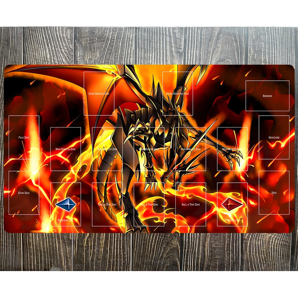 

Yu-Gi-Oh Red-eyes Black Flare Dragon Playmat CCG TCG Trading Card Game Mat YGO Yugioh Pad Mat-395