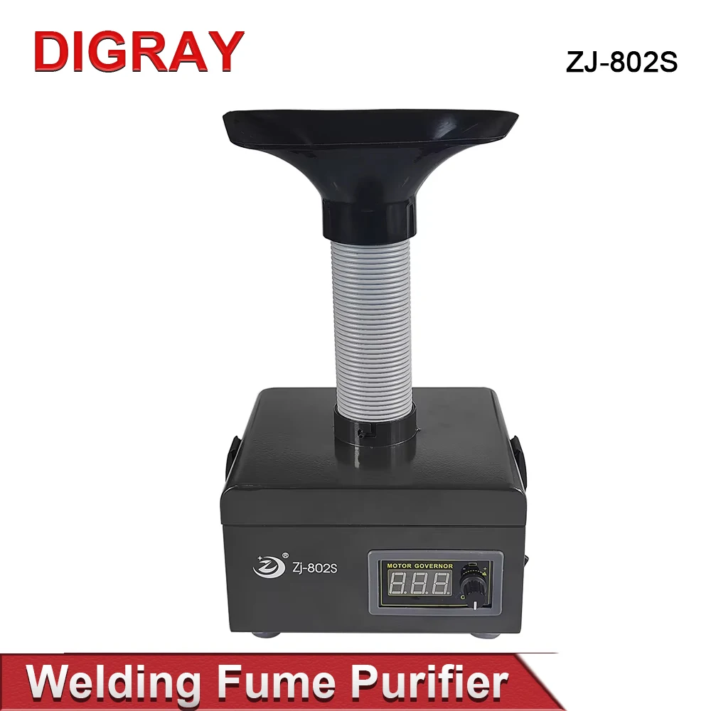 DIGRAY ZJ-802 ZJ-802S Welding Fume Purifier Air Dust Fume Purifier USB Fast Charger Industrial Mobile Phone PCB Welding Repair