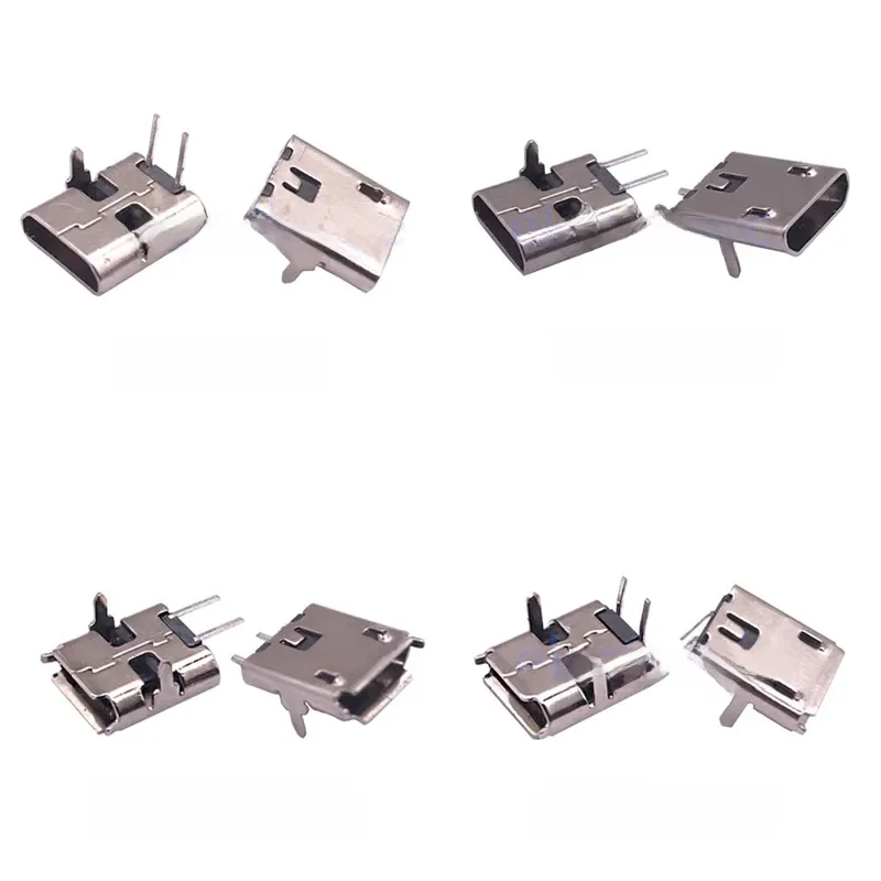 20szt Micro Usb 2Pin 90/180 stopni Złącze żeńskie typu B do telefonu komórkowego Złącze Micro Usb Jack 2-pinowe gniazdo ładowania — zdjęcie 2