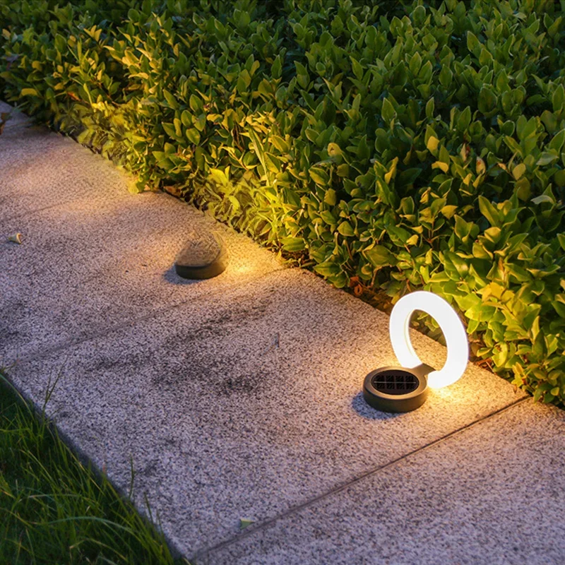 1/4Pack Solar Outdoor Lights,LED Waterproof Atmosphere Light,Warm white lamp,for Garden Fence Buried Lawn Porch Walkway Decor