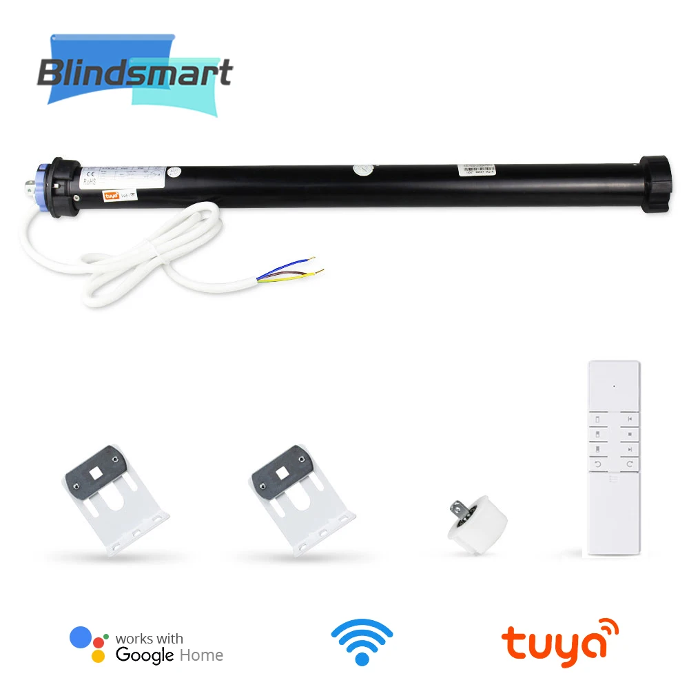 Blindsmart Tuya WiFi Roller Blind Motor for 40mm Tube Motorized Shutter Engine Alexa Google Home Control Smart Life Timer