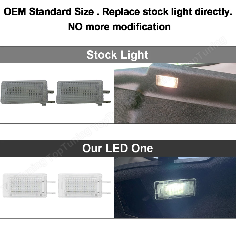 For Opel Astra E F G H MK Agila Omega Corsa Vectra Insignia LED Footwell Luggage Compartment Trunk Interior Light Glove Box Lamp