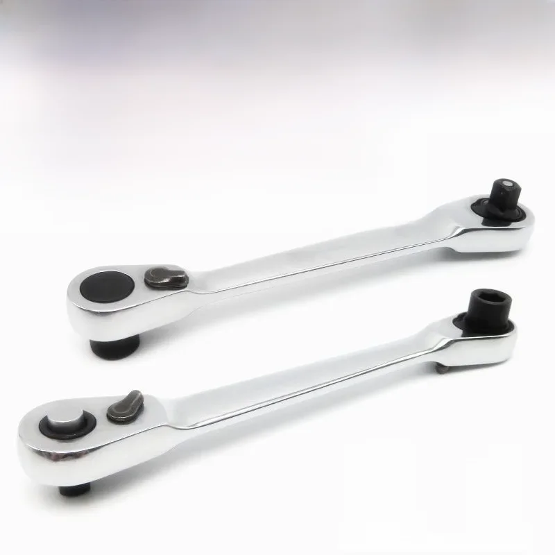 1/4 Zoll 2-in-1 Dual Head Quick Socket Tragbarer Schraubenschlüssel Rob 72 Zähne Mini Hex Bit