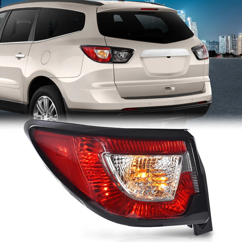 

1Pc Car Rear Tail Light W/ Bulbs Driver Side Fit for 2013-2017 Chevy Traverse Ls Lt Ltz Red 84266020 23301757 84266019 23301756