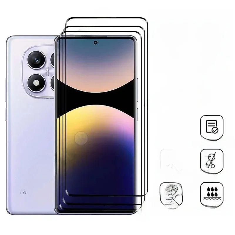3 szt. Szkła Hartowanego do Redmi Note 15 14 / Note 14 Pro / Note 14 Pro Plus / 5G 4G, Zakrzywione, Pełne Pokrycie Ekranu, Ochraniacz Ekranu — zdjęcie produktu 7