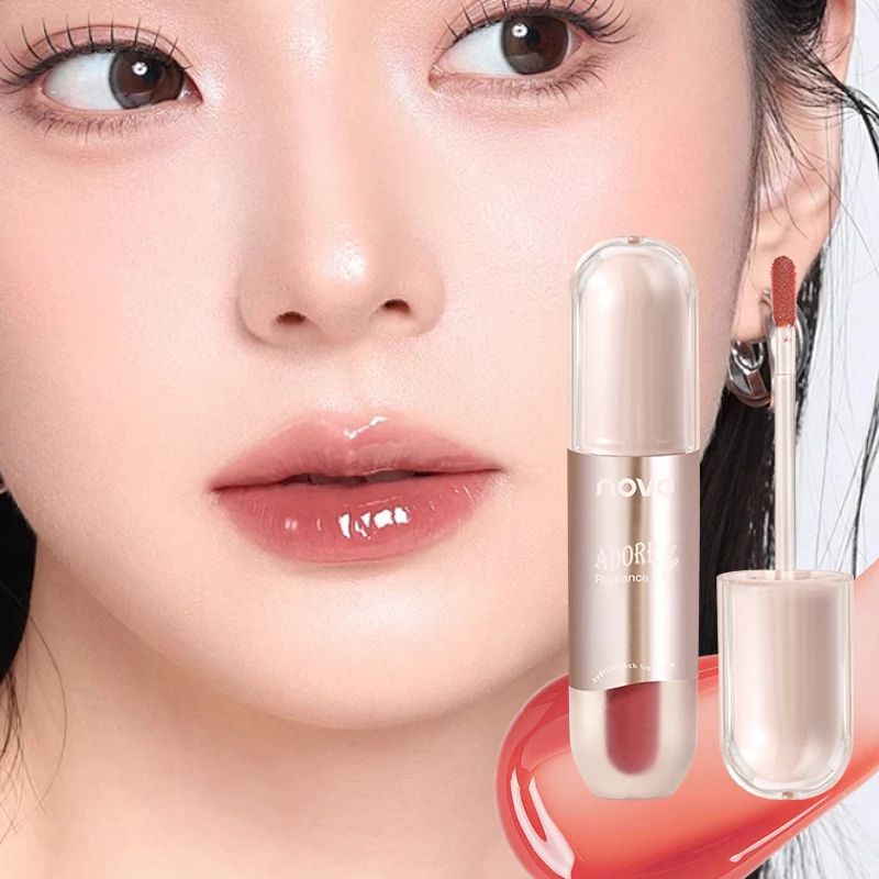 Glossy Lip Gloss, Long-Lasting Mirror Hydrating Liquid Lipstick, Waterproof, Non Stick, High Gloss,Lightweightand Silky Texture
