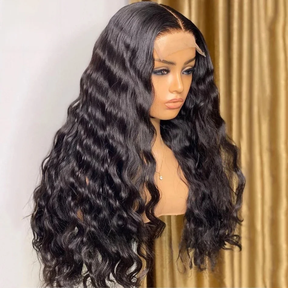 Nat En Golvend Vetersluiting Pruik 5X5 Pu Zijde Basis Pruik 13X6 Kant Voor Menselijk Haar pruiken Pre Geplukt Remy Braziliaanse Haar Hoofdhuid Top Pruik - afbeelding 2