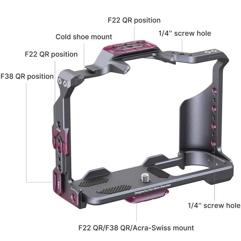 Ulanzi Falcam F22 F38 Quick Release Camera Cage for Fujifilm X-T4 Quick Relase Ecosystem Fully Speed Up With 1/4\