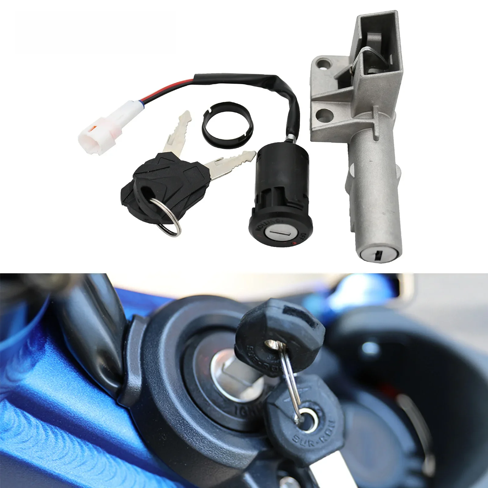 AliExpress NONE Electric Bike Battery Box Lock Lgnition Switch Lock Key Set For Segway X160 X260 For Sur-Ron Light Bee X & Light Bee S Universal