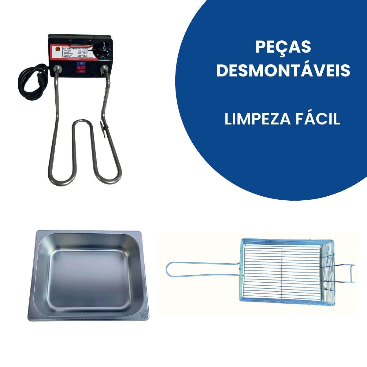 مقلاة كهربائية صناعية مدمجة بغطاء ، كوبي ، مكعب ، V ، 5 لتر